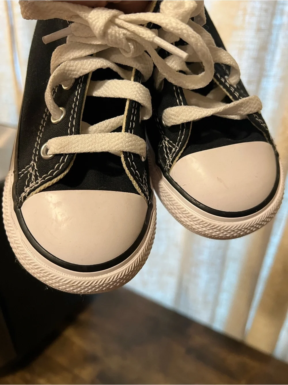 Converse Kids Black and White High Top Sneakers